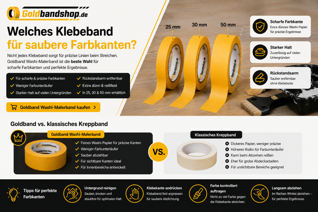 Welches Klebeband für saubere Farbkanten?
