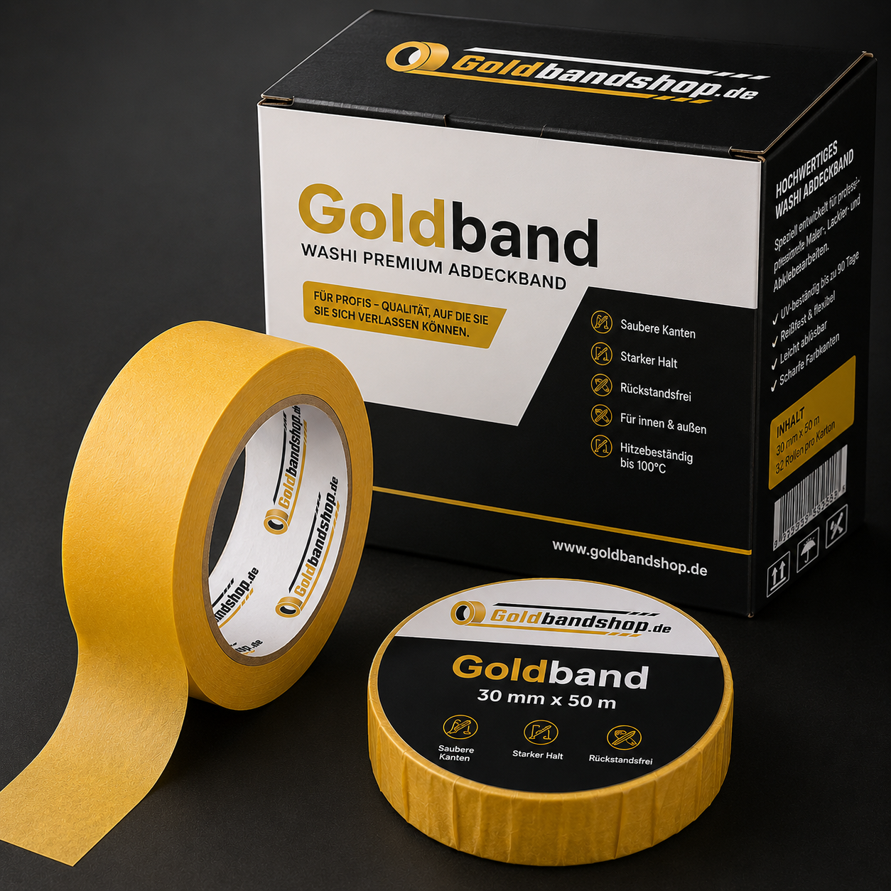 Goldband Washi-Malerband 50 m – für saubere Farbkanten
